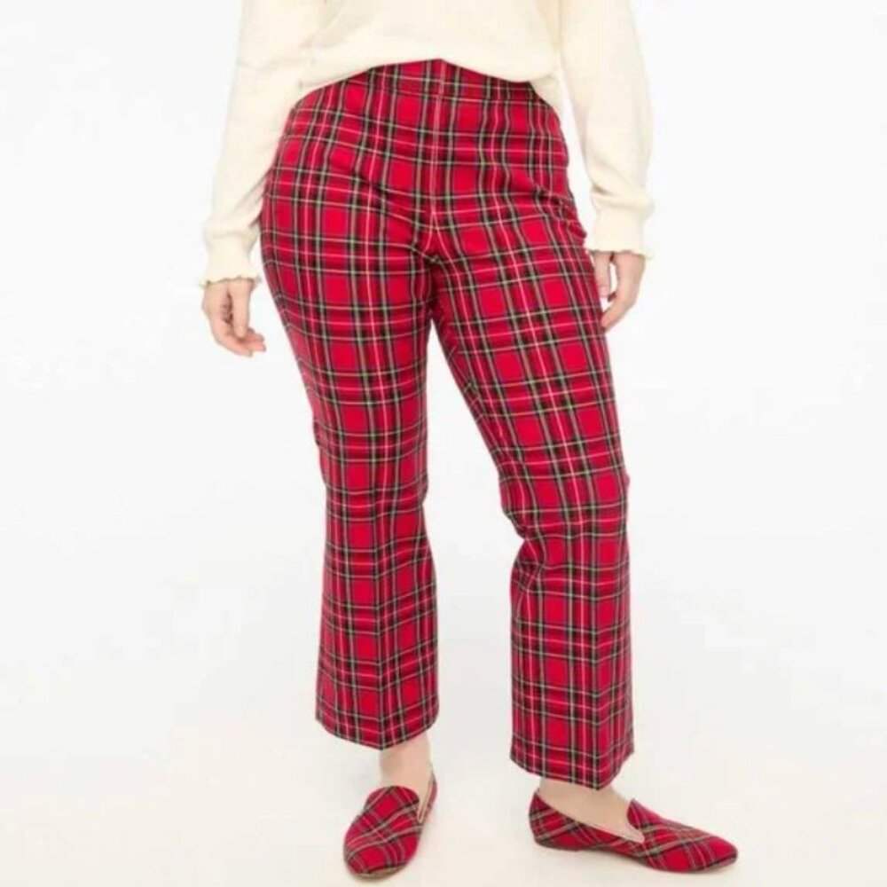 J.Crew Factory Tartan Kelsey Flare Pants